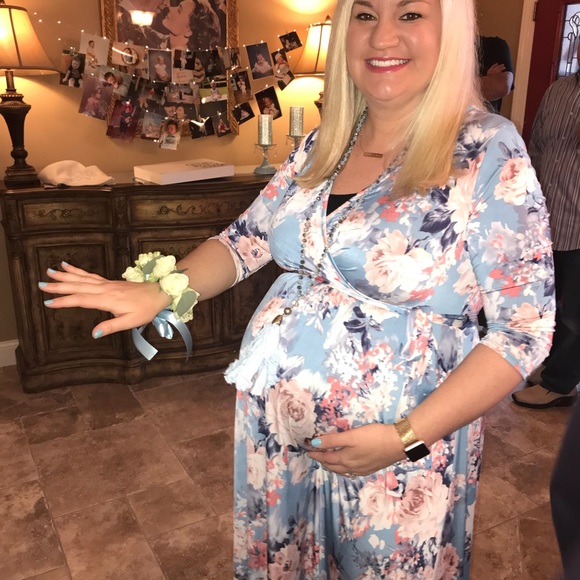 Pink Blush Maternity Maxi Dress - Picture 6 of 7